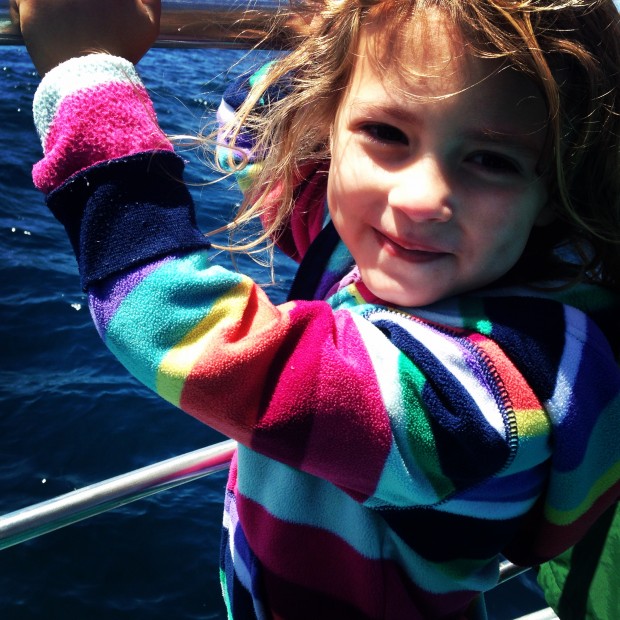 cute kid on a boat