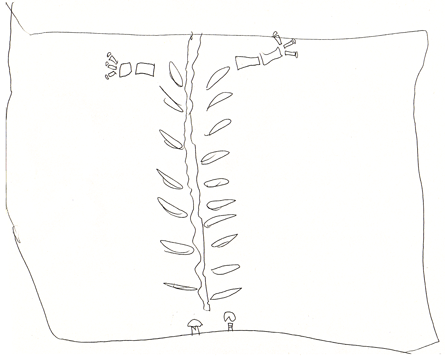 Julia's skeleton drawing